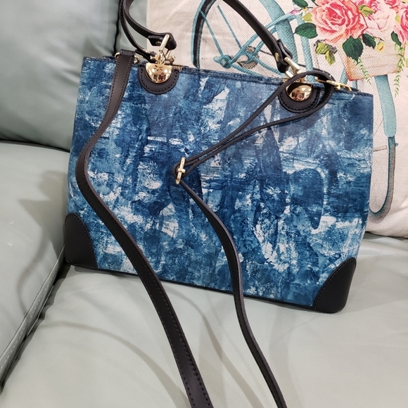 NEW MADE IN ITALY BORSE IN PELLE LEATHER SATCHEL - Picture 3 of 16